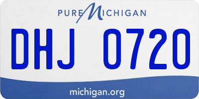 MI license plate DHJ0720