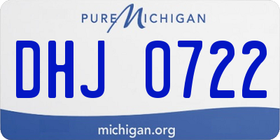 MI license plate DHJ0722