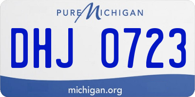 MI license plate DHJ0723