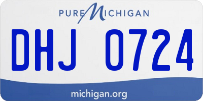 MI license plate DHJ0724