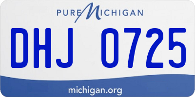MI license plate DHJ0725