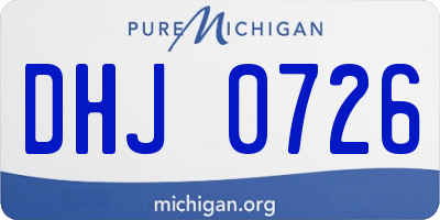 MI license plate DHJ0726