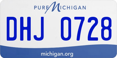 MI license plate DHJ0728