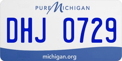 MI license plate DHJ0729