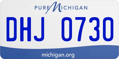 MI license plate DHJ0730
