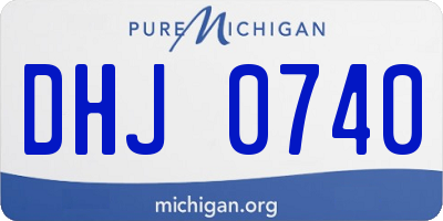 MI license plate DHJ0740