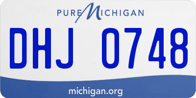 MI license plate DHJ0748