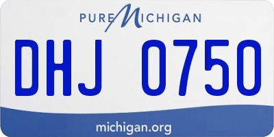 MI license plate DHJ0750