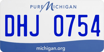 MI license plate DHJ0754