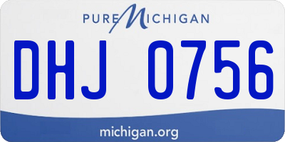 MI license plate DHJ0756