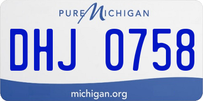 MI license plate DHJ0758