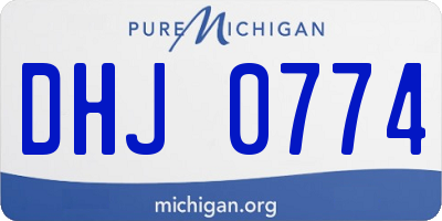 MI license plate DHJ0774