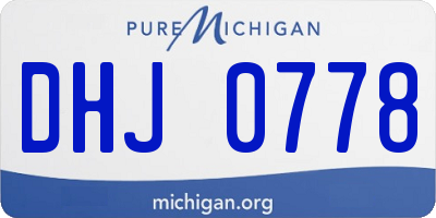 MI license plate DHJ0778