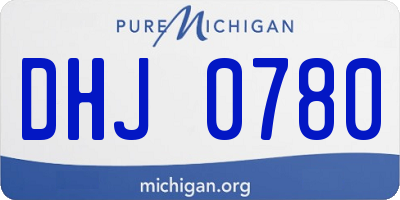 MI license plate DHJ0780