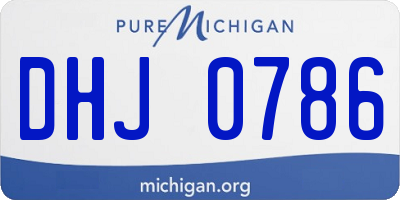 MI license plate DHJ0786
