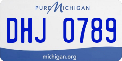 MI license plate DHJ0789