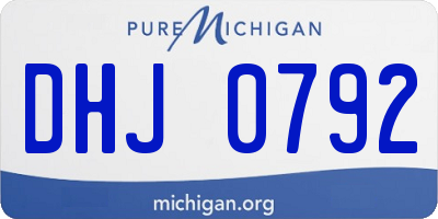 MI license plate DHJ0792