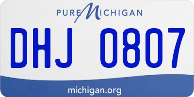 MI license plate DHJ0807