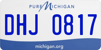 MI license plate DHJ0817