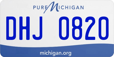 MI license plate DHJ0820