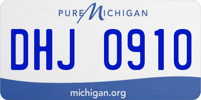 MI license plate DHJ0910