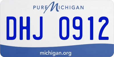 MI license plate DHJ0912
