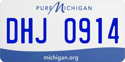 MI license plate DHJ0914