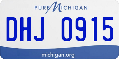 MI license plate DHJ0915