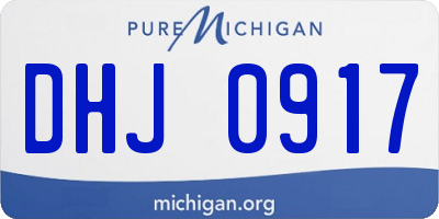 MI license plate DHJ0917
