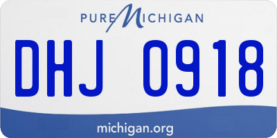 MI license plate DHJ0918