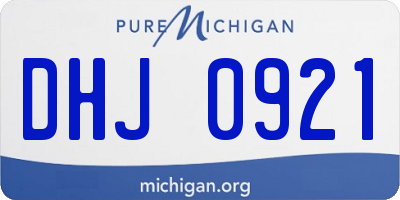 MI license plate DHJ0921