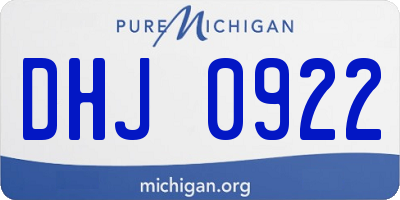 MI license plate DHJ0922
