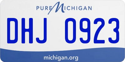 MI license plate DHJ0923