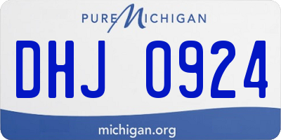 MI license plate DHJ0924
