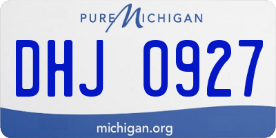 MI license plate DHJ0927