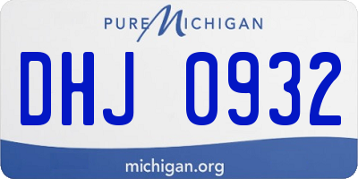 MI license plate DHJ0932