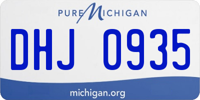 MI license plate DHJ0935