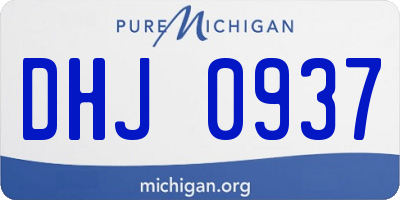 MI license plate DHJ0937