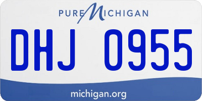 MI license plate DHJ0955