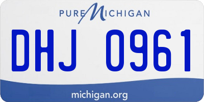 MI license plate DHJ0961