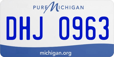 MI license plate DHJ0963