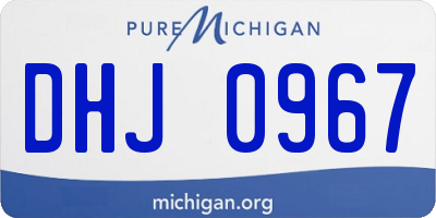 MI license plate DHJ0967