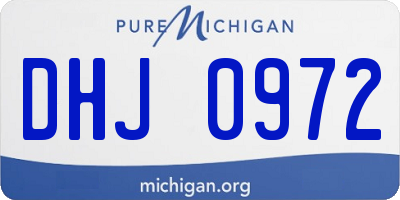 MI license plate DHJ0972