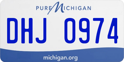 MI license plate DHJ0974