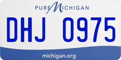 MI license plate DHJ0975