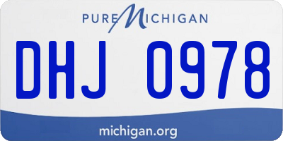 MI license plate DHJ0978