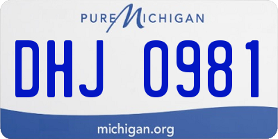 MI license plate DHJ0981