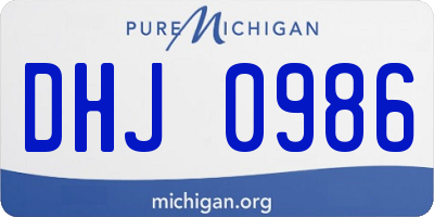 MI license plate DHJ0986