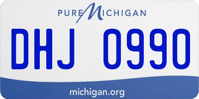 MI license plate DHJ0990