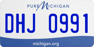 MI license plate DHJ0991